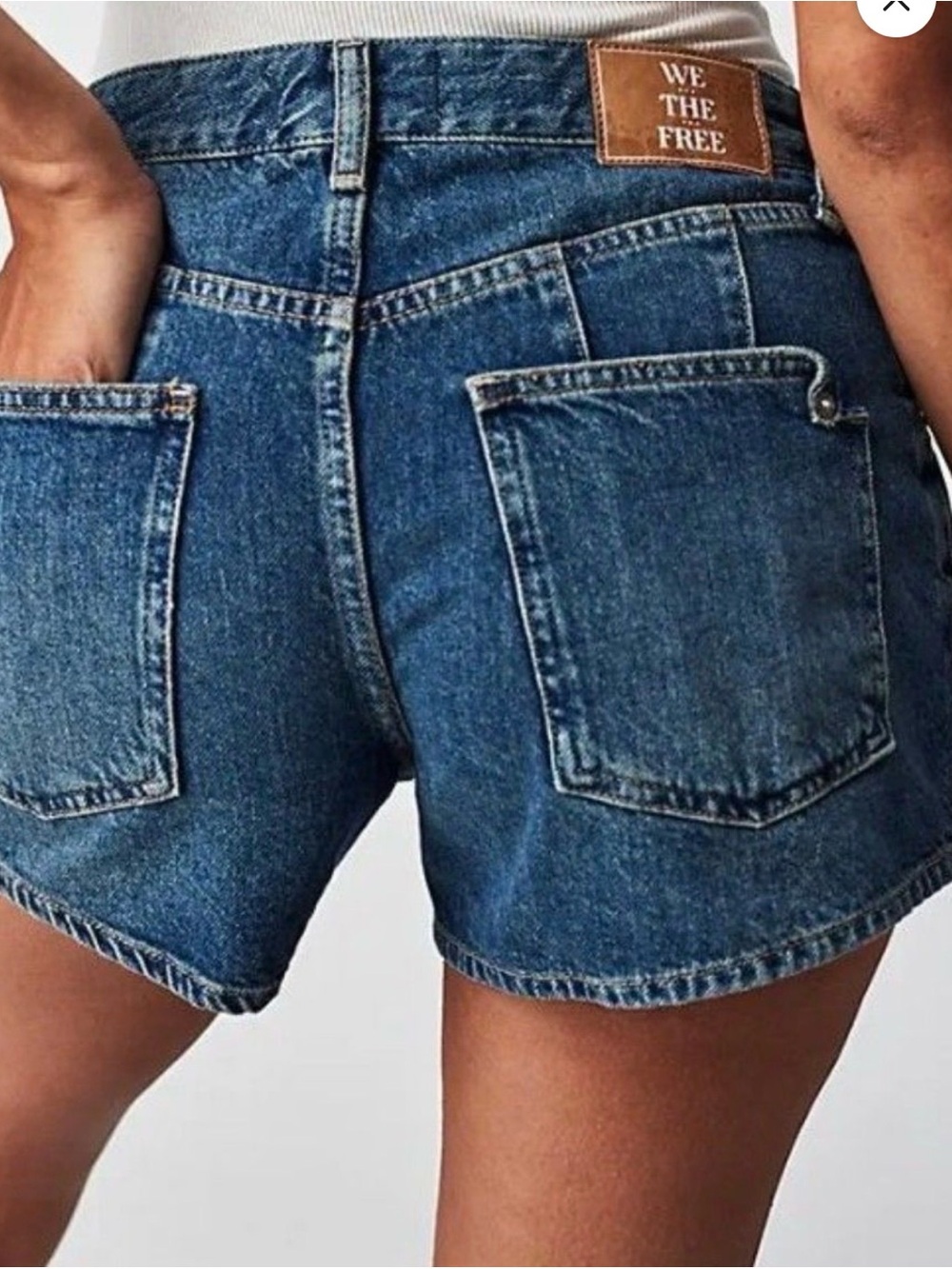 We The Free CRVY Word on the Street High-Rise Denim Shorts NWT